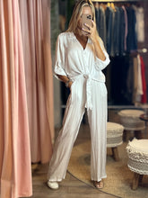 Load image into Gallery viewer, Alegra Satin Button Up Top (pants sold separately)