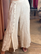 Load image into Gallery viewer, Nicole Mid-Waisted Wide Leg Linen Pants