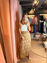 Load image into Gallery viewer, Maldiva Ruffle Silk Skirt (top sold separately)