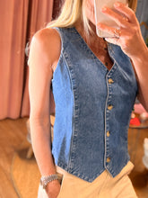 Load image into Gallery viewer, Listicle Jean Vest