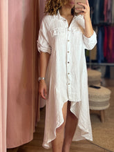Load image into Gallery viewer, Leslie High Low Linen Cover Up