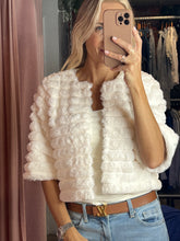 Load image into Gallery viewer, Bianca Half Sleeve Faux Fur Crop Jacket