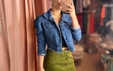 Load image into Gallery viewer, Pamela Dark Puffed Jean Jacket
