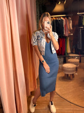 Load image into Gallery viewer, Naples Shirring Sleeve Crop Jean Jacket