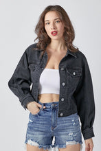 Load image into Gallery viewer, Eloise Balloon Sleeve Jean Jacket