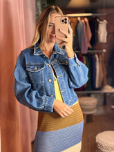 Load image into Gallery viewer, Eloise Balloon Sleeve Jean Jacket