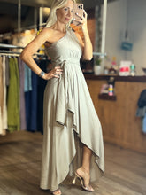 Load image into Gallery viewer, Cocoa One Shoulder Flowy Dress