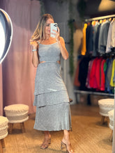 Load image into Gallery viewer, Paulina Lurex Crochet Dress