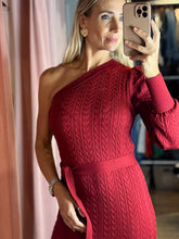 Load image into Gallery viewer, Gia One Shoulder Long Sleeve Knit Dress