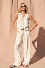 Load image into Gallery viewer, Vera Linen Striped Vest and Pants Set