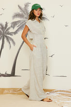 Load image into Gallery viewer, Nikki Striped Linen Cut Out Back Jumpsuit