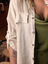 Load image into Gallery viewer, Leslie High Low Linen Cover Up