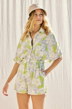 Load image into Gallery viewer, Rose Printed Cutout Back Romper