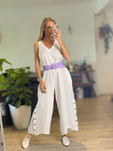 Load image into Gallery viewer, Elena Solid Color Linen Jumpsuit