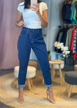 Load image into Gallery viewer, Mid-Waisted Button Fly Mom Jeans