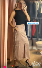 Load image into Gallery viewer, Scarlet Satin Finish Maxi Skirt
