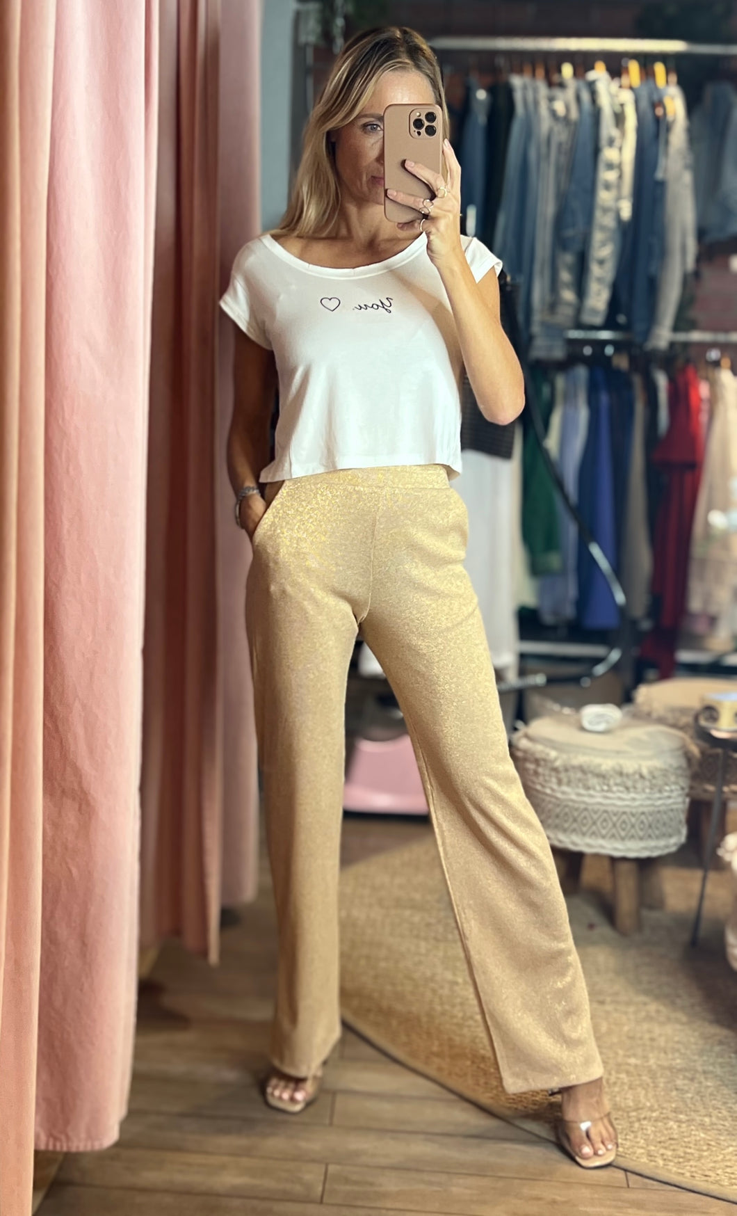 Angelica Shimmery Lurex Pants