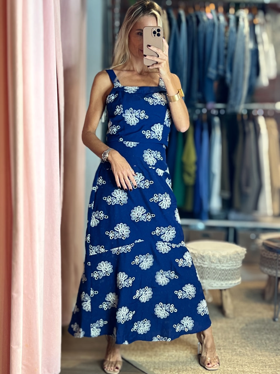 Briana Royal Blue Floral Set