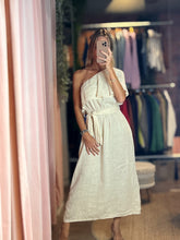 Load image into Gallery viewer, Arianna One Shoulder Linen Dress
