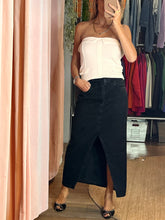 Load image into Gallery viewer, Santiago Maxi Black Denim Skirt
