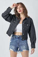 Load image into Gallery viewer, Eloise Balloon Sleeve Jean Jacket
