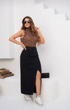 Load image into Gallery viewer, Santiago Maxi Black Denim Skirt
