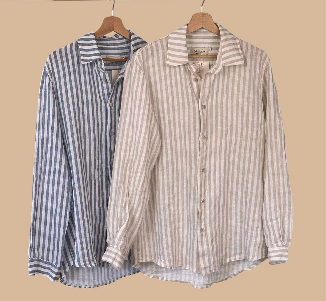 Gustavo Striped Linen Shirt