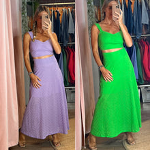 Load image into Gallery viewer, Sara 100% Cotton Skirt Crop Top Set
