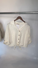 Load image into Gallery viewer, Verusca Tie Front Linen Shirt
