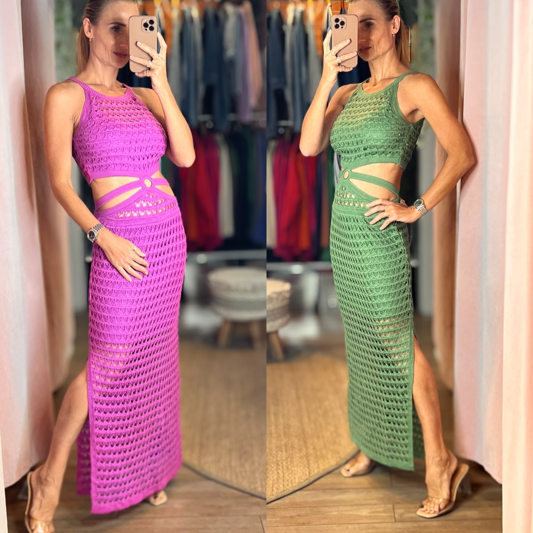 Maina Open Side Crochet Dress Maina Open Side Crochet Dress