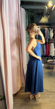 Load image into Gallery viewer, Penny Navy Blue Midi Dress
