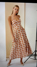 Load image into Gallery viewer, Venice Striped Linen Open Back Dress
