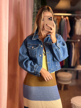 Load image into Gallery viewer, Eloise Balloon Sleeve Jean Jacket
