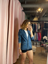 Load image into Gallery viewer, Selena Dark Wash Denim Blazer
