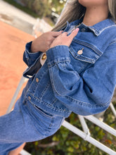 Load image into Gallery viewer, Eloise Balloon Sleeve Jean Jacket
