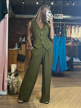 Load image into Gallery viewer, Ariel Vest &amp; Pants Linen Set
