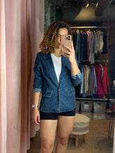 Load image into Gallery viewer, Selena Dark Wash Denim Blazer
