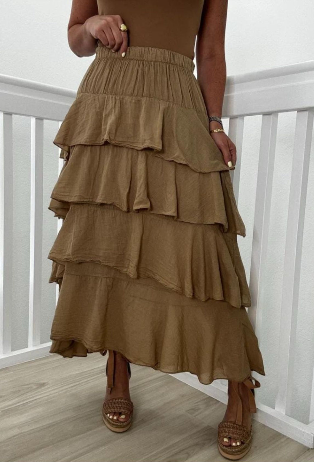 Liliana Layered Cotton Skirt