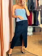 Load image into Gallery viewer, Santiago Maxi Black Denim Skirt
