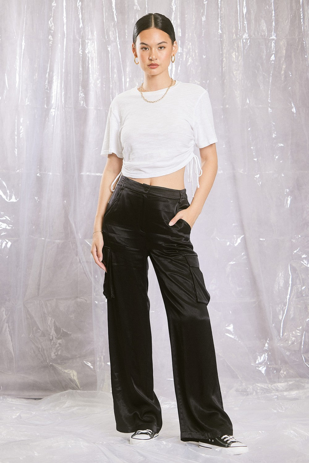 Rome Satin Cargo Pants