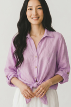 Load image into Gallery viewer, Verusca Tie Front Linen Shirt
