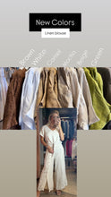 Load image into Gallery viewer, Michelle Tie Front Linen Blouse (one size fits all)
