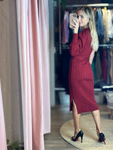 Load image into Gallery viewer, Gia One Shoulder Long Sleeve Knit Dress
