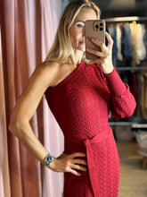 Load image into Gallery viewer, Gia One Shoulder Long Sleeve Knit Dress
