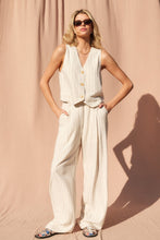 Load image into Gallery viewer, Vera Linen Striped Vest and Pants Set
