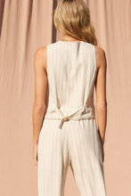 Load image into Gallery viewer, Vera Linen Striped Vest and Pants Set
