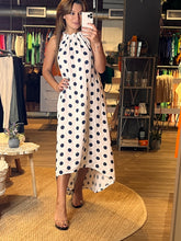 Load image into Gallery viewer, Polkadot Halter Linen Dress

