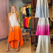 Load image into Gallery viewer, Marcia Halter Ombre Linen Dress
