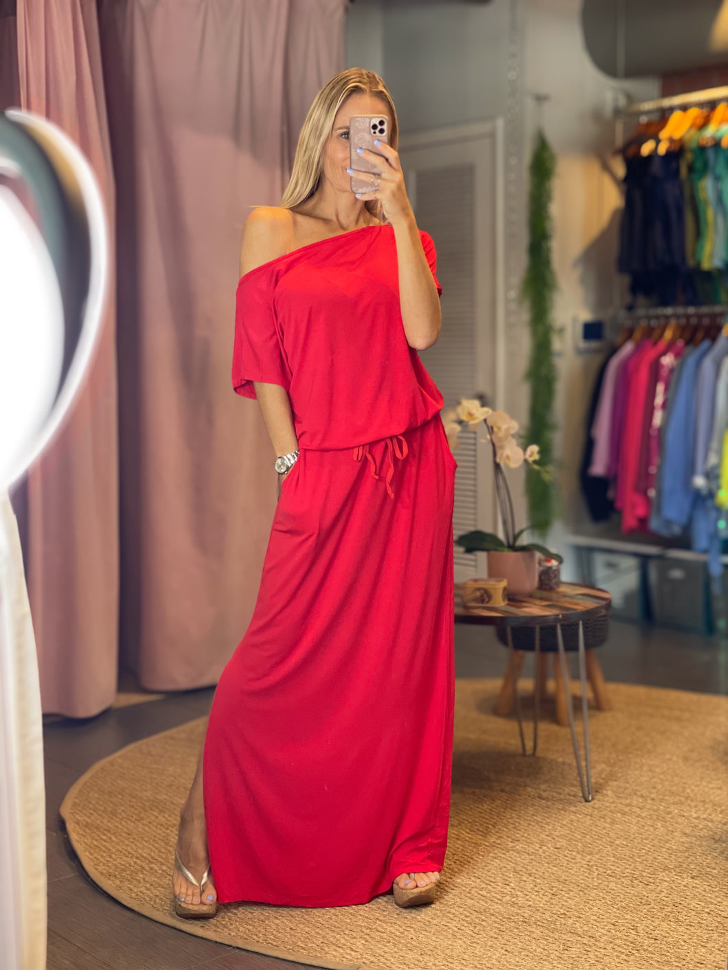 Lituania Comfy Off-Shoulder Dress