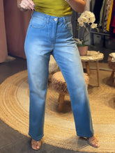 Load image into Gallery viewer, Wide Leg Mid Waist Jeans Pants
